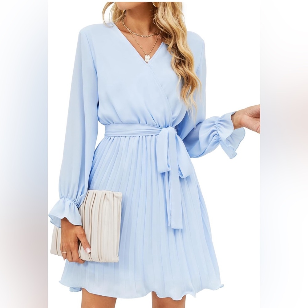 Pleated Ruffle Dress - Size Small - Picture 2 of 2